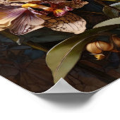 オーキッド国王陛下 – フラワーズデジタルアートポスター ポスター (角)