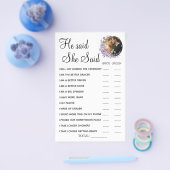 オーキッド彼は彼女はシャワーのゲームカードを言った チラシ (シングル)