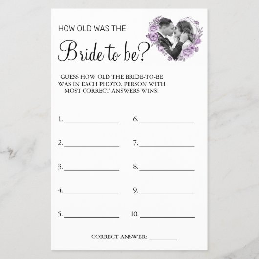 オーキッド推測彼女のシャワーゲームカードの年齢 チラシ (正面)