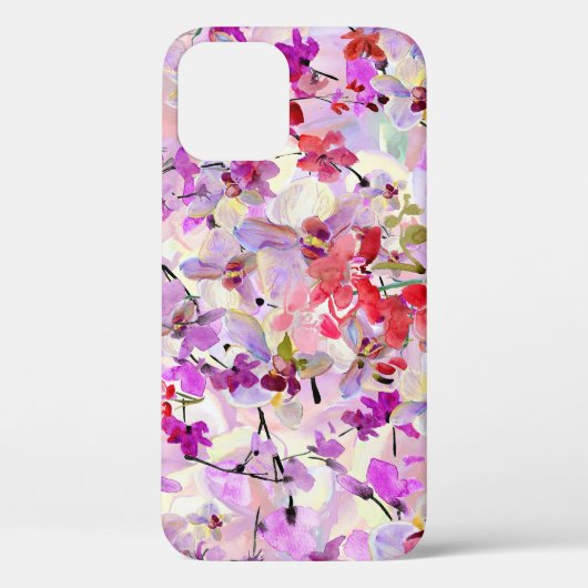 オーキッド桜水彩背景 Case-Mate iPhoneケース (裏面)