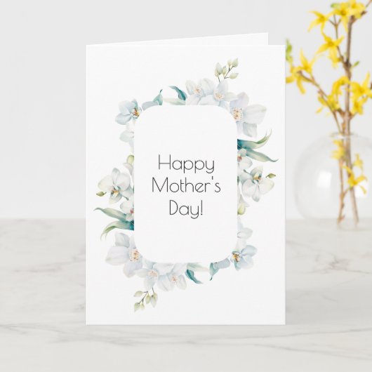 オーキッド母の日のグリーティングカード カード (黄色い花)