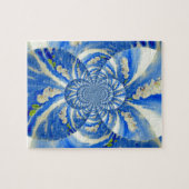 オーキッド水の色絵画のClouds Mandala ジグソーパズル (横)