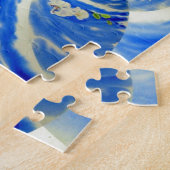 オーキッド水の色絵画のClouds Mandala ジグソーパズル (側面)