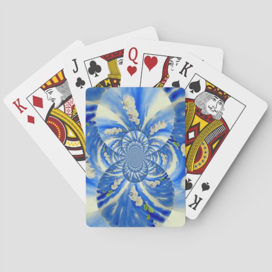 オーキッド水の色絵画のClouds Mandala トランプ (裏面)