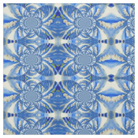 オーキッド水の色絵画のClouds Mandala ファブリック (見本)