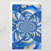 オーキッド水の色絵画のClouds Mandala 便箋 (正面/裏面)