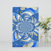 オーキッド水の色絵画のClouds Mandala 便箋 (スタンド正面)