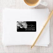 オーキッド白黒フォトサンキュー住所 シール (インサイチュ)