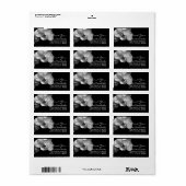 オーキッド白黒フォトサンキュー住所 シール (フルシート)