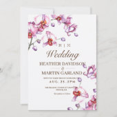 オーキッド結婚式招待状 招待状 (正面)