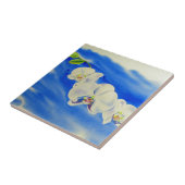 オーキッド絵画水の色's，風，雲 タイル (側面)