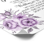 オーキッド置くリングや輪ブライダルシャワーゲームサイン ポスター (角)