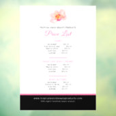 オーキッド美しい製品価格表ピンク ウィンドウサイン (シート3)