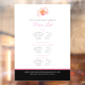 オーキッド美しい製品価格表ピンク ウィンドウサイン (シート2)