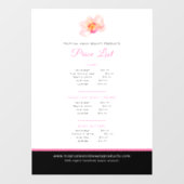 オーキッド美しい製品価格表ピンク ウィンドウサイン (シート)