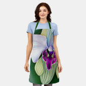 オーキッド美しい エプロン (着用した状態)