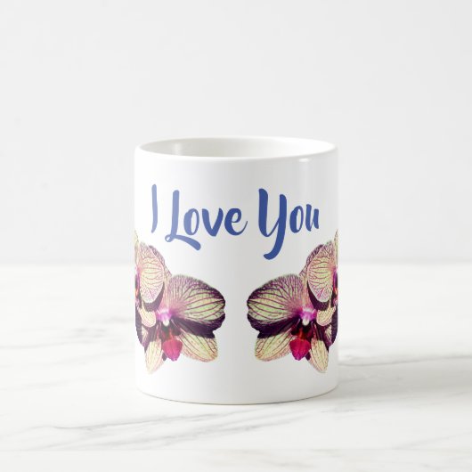 オーキッド花が大好き コーヒーマグカップ (中央)