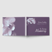 オーキッド花の写真パープル葬儀HCGB ゲストブック (全面)