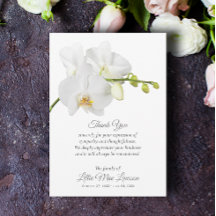 オーキッド葬儀お祝い・オブ・ライフ・サンキューカード