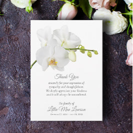 オーキッド葬儀お祝い・オブ・ライフ・サンキューカード 招待状