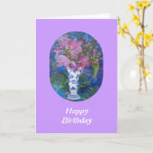 オーキッド誕生日カード カード (黄色い花)