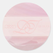 オーキッド赤面ラウンドエンベロープステッカー ラウンドシール (正面)