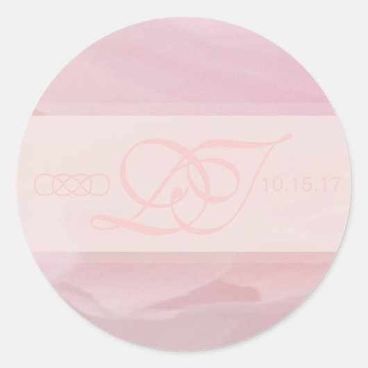 オーキッド赤面ラウンドエンベロープステッカー ラウンドシール (正面)