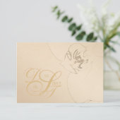 オーキッド赤面金ゴールドRSVP 出欠カード (スタンド正面)