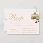オーキッド赤面金ゴールドRSVP 出欠カード (裏面)