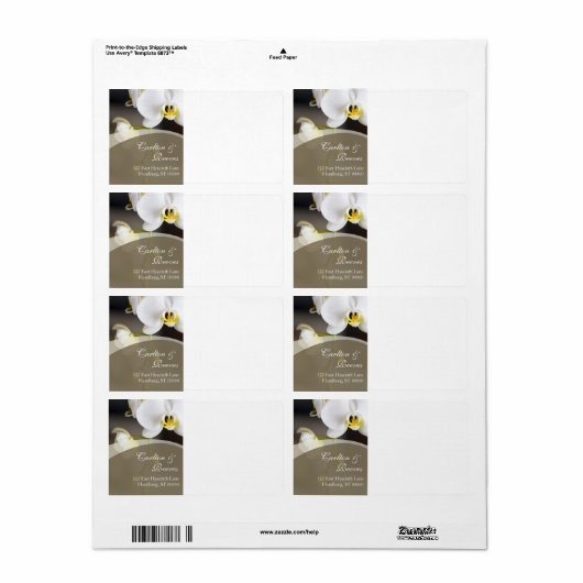 オーキッド開花出荷 ラベル (フルシート)