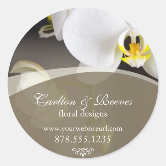 オーキッド開花2 ラウンドシール (正面)