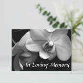オーキッド2花の写真お祝いオブライフ 招待状 (スタンド正面)