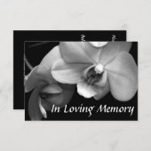 オーキッド2花の写真お祝いオブライフ 招待状 (正面/裏面)