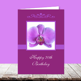 オーキッド70th誕生日カード カード