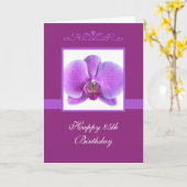 オーキッド85th誕生日カード カード (黄色い花)