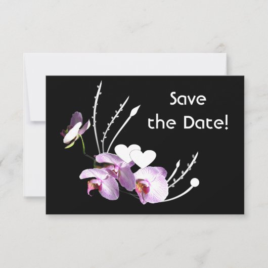 オーキッド いけばな Save the Date 発表 招待状 (正面)