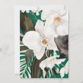 オーキッド エレガント エメラルド フローラル ウェディング 招待状 (裏面)