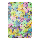 オーキッド ステイン グラス エフェクト メモリー フォーム バス マット (正面縦)