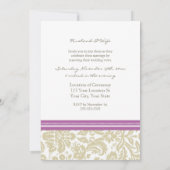 オーキッド タン フォト ウェディング ヴォウ リニューアル 招待状 (裏面)