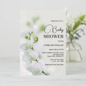 オーキッド フラワー ブルーム ベビー シャワー 招待状 (スタンド正面)