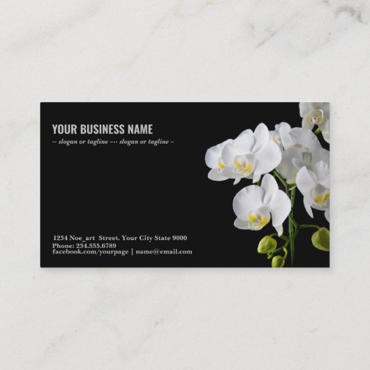 オーキッド-フラワー 名刺 (裏面)