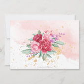 オーキッド&ペオ結婚ニーの花束 招待状 (裏面)