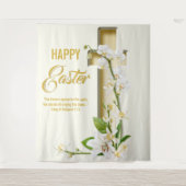 オーキッド リリー クロス イースター 背景 タペストリー (正面)