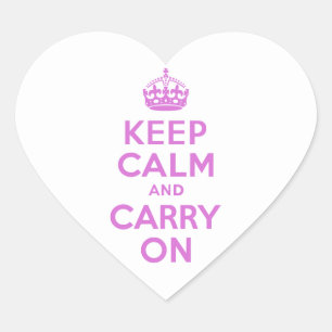 オーキッドKeep Calm and Carry On ハートシール