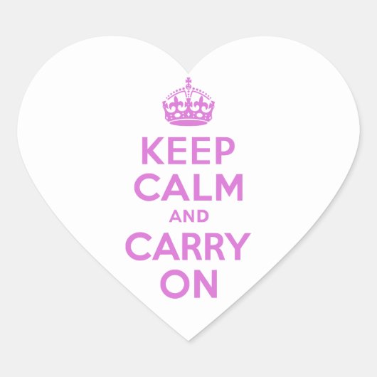 オーキッドKeep Calm and Carry On ハートシール (正面)