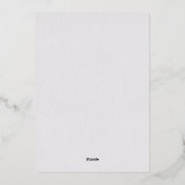 オーキッドVowsフォーマルアイボリー結婚クラシックの救日付 箔招待状 (裏面)