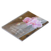 オーキッ素朴ドエレガンスカントリー結婚バーンズゲスト ノートブック (左側)