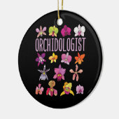 オーキドロジストオーキッド恋人フラワーガーデニング セラミックオーナメント (左)