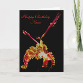 オーキファンシーッドフラワーパーソナライズされた誕生日カード カード (正面)