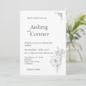 オーキミニマルッドスケッチオールインワンバジェット 招待状 (スタンド正面)